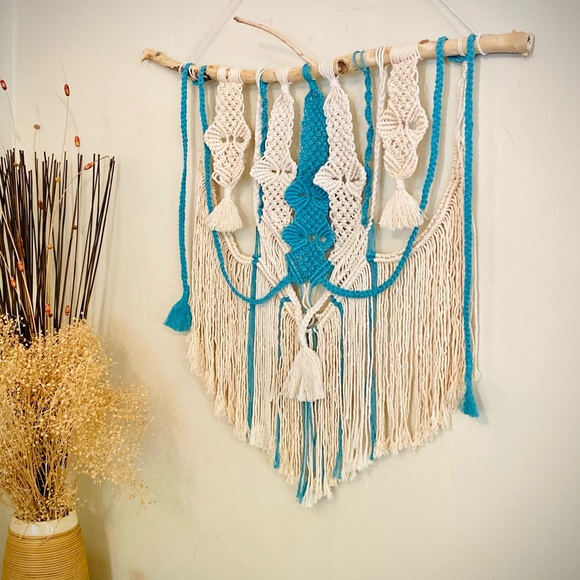 Made by Native S. American Dream catcher macrame hanger wall art attract +energy - Picture 5 of 13